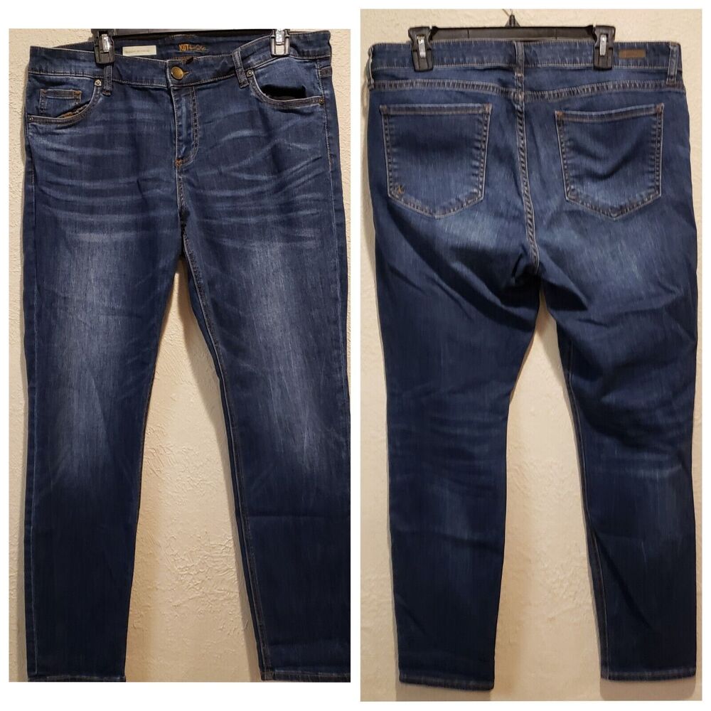 Kut from the Kloth Jeans Womens 14 Slouchy Boyfriend Midrise Tapered Stretch